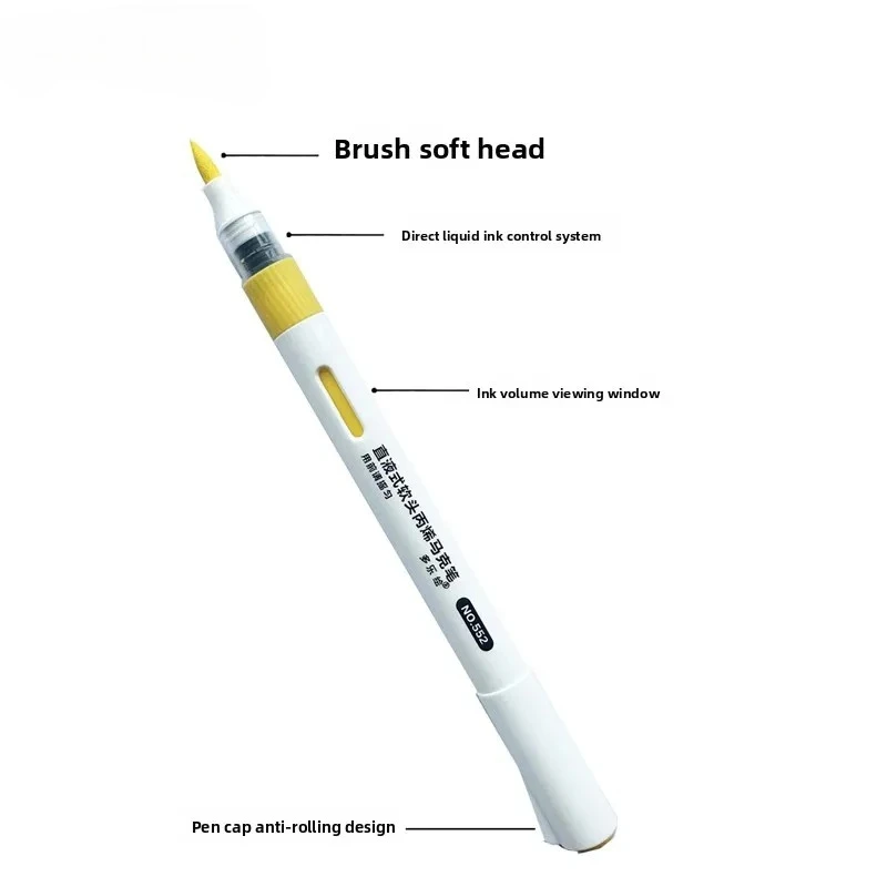 

Многоразовые акриловые маркеры, модели с мягким наконечником, маркеры, непрозрачный набор, перекрываемый, с металлическими цветами, 12 цветов