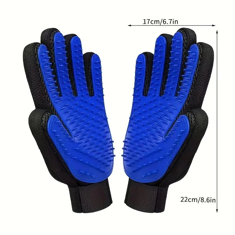 2PCS Pet Grooming Gloves, Hair Removal Gloves with Hair Removal and Massage for Dogs and Cats To Remove Floating Hair Tools,
