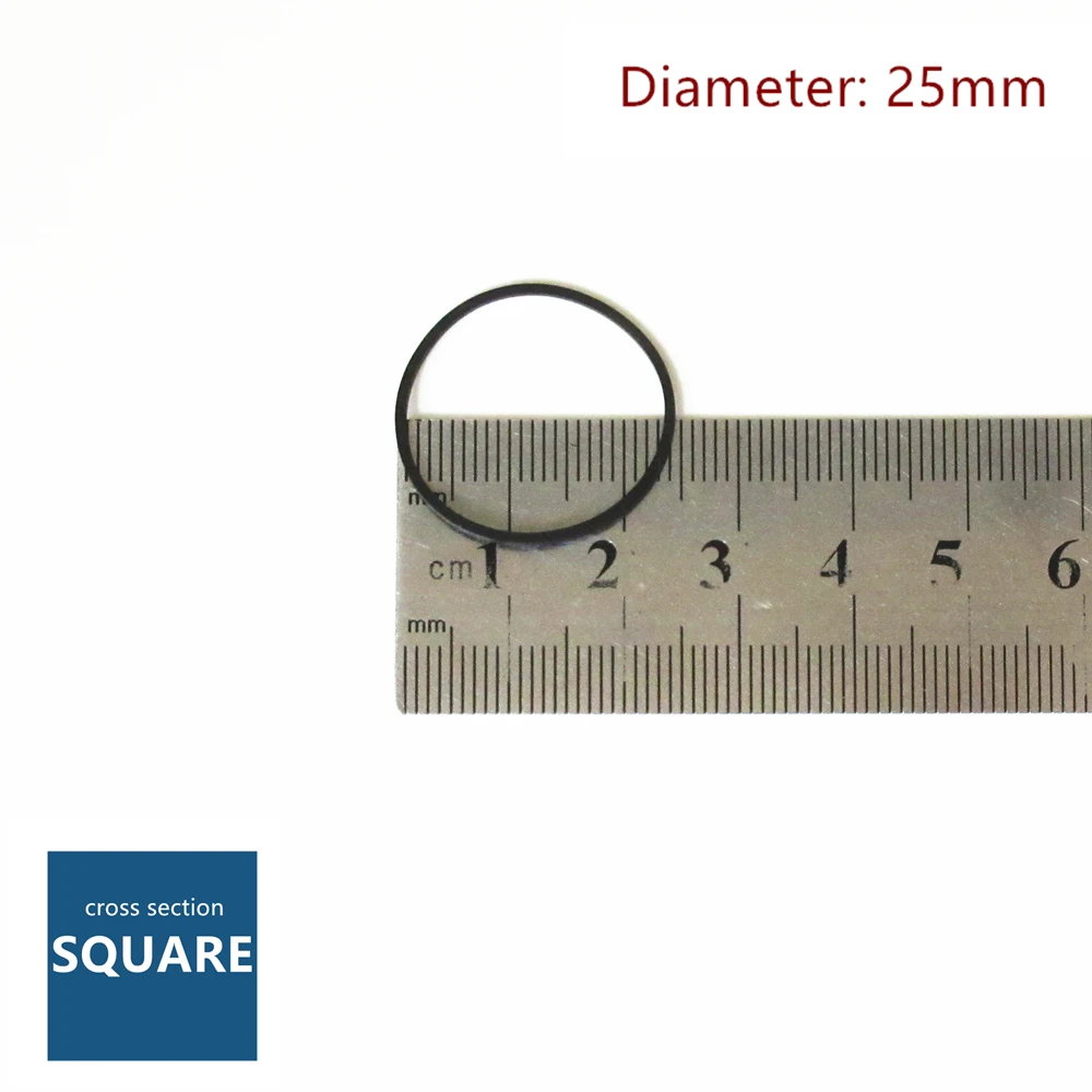 5 أجزاء/وحدة شريط مطاطي لمشغل DVD CD VCD حزام مربع قطر 25 مللي متر