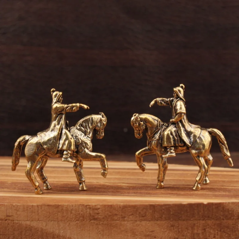 Brass Genghis Khan ornament brass small ornament handicrafts retro ornament ornament small bronze ware