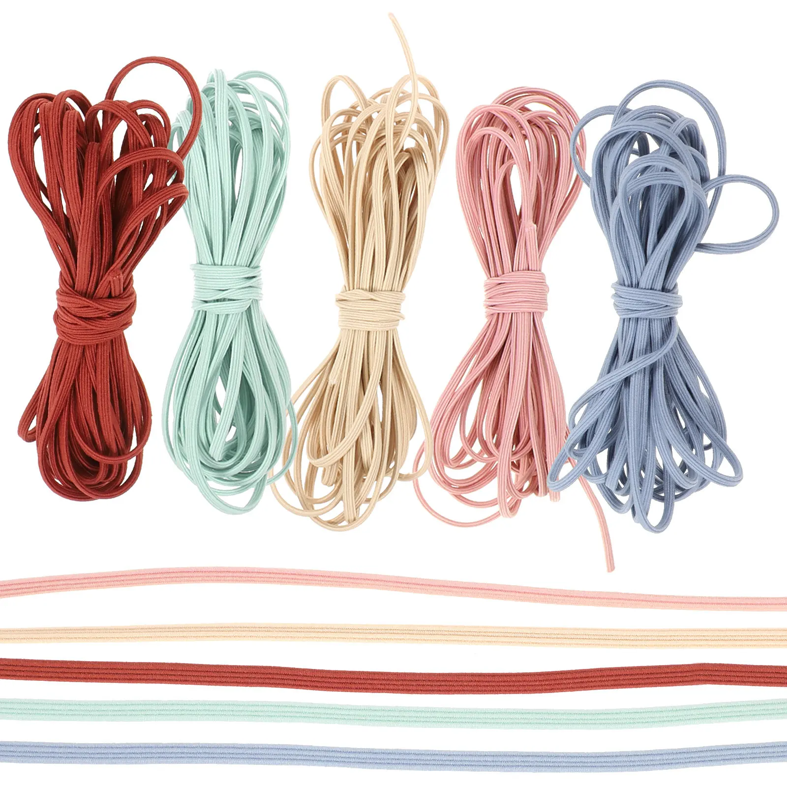 

5 шт. эластичных шнуров для бисероплетения, 5 м, для изготовления браслетов, материалы для рукоделия