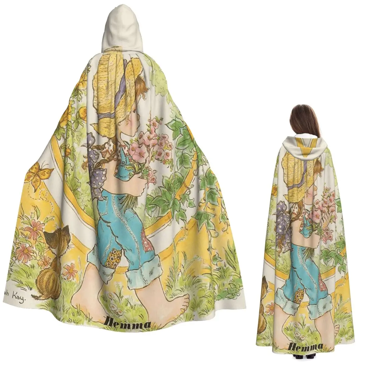 

Sarah Kay Girl Long Hooded Cloak Witch Medieval Costume Cosplay Cape HalloweenParty Adult Unisex