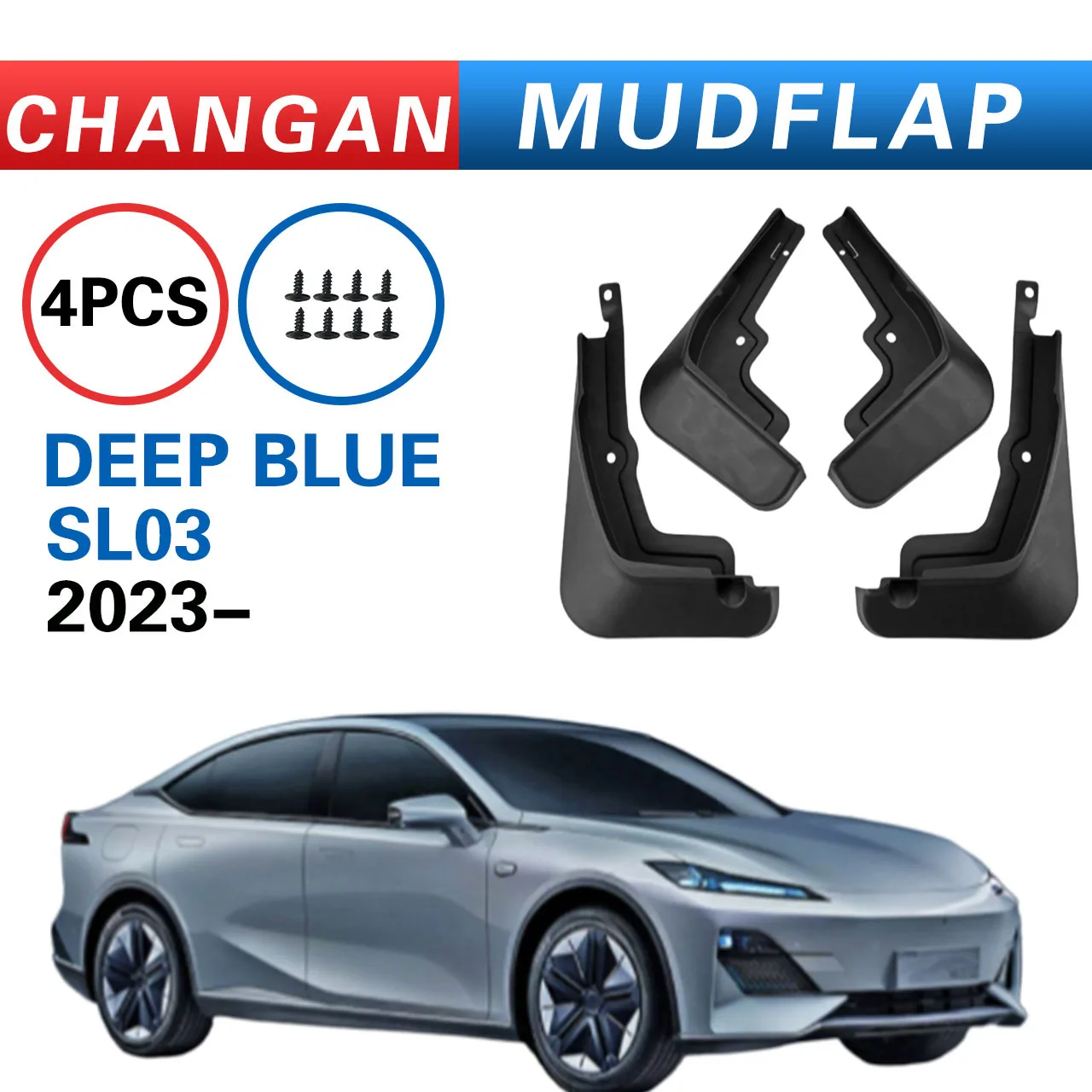 

Screw Installation Black Car Mudguard for Changan Deep Blue SL03 2022-2023 Reduce Dust Resist Tire Dirt Car Accessories Tools