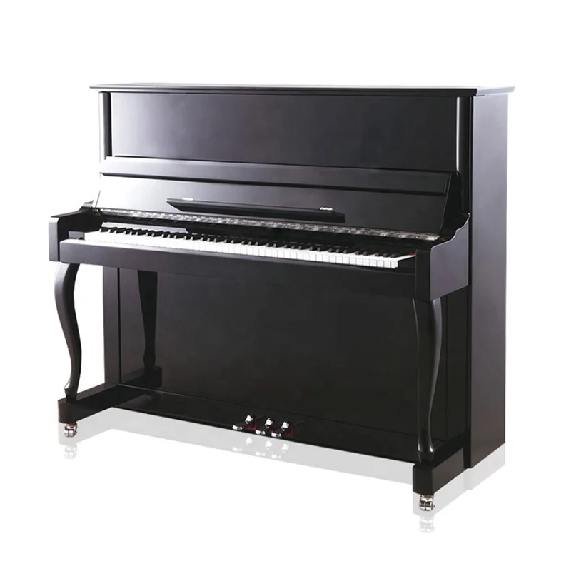 

Black acoustic piano 123cm vertical piano with upright piano cover