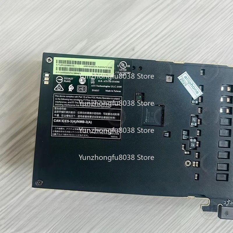 بطاقة رسومات MI50 32GB مستعملة بحالة جيدة 4096 بت 8 + 8 Pin واجهة MI50 بطاقة رسومات سطح المكتب GPU