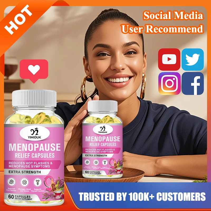 

Best Menopause Relief Supplement, for Reduces Menopause Symptoms & Hot Flashes, Promote Manages Mood & Stress, Thyroid Function