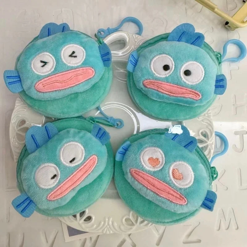 

Sanrio Hangyadon мультфильм зеленый мягкий плюшевый кошелек для монет брелок Bluetooth наушники для хранения помады сумка орнамент подарок для пары