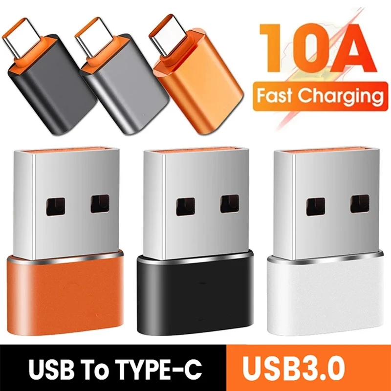 USB 10A OTG USB 3.0 To Type C Adapter Type C Female to USB Male Converter Fast Charging Data Transfer For Laptop Macbook Samsung