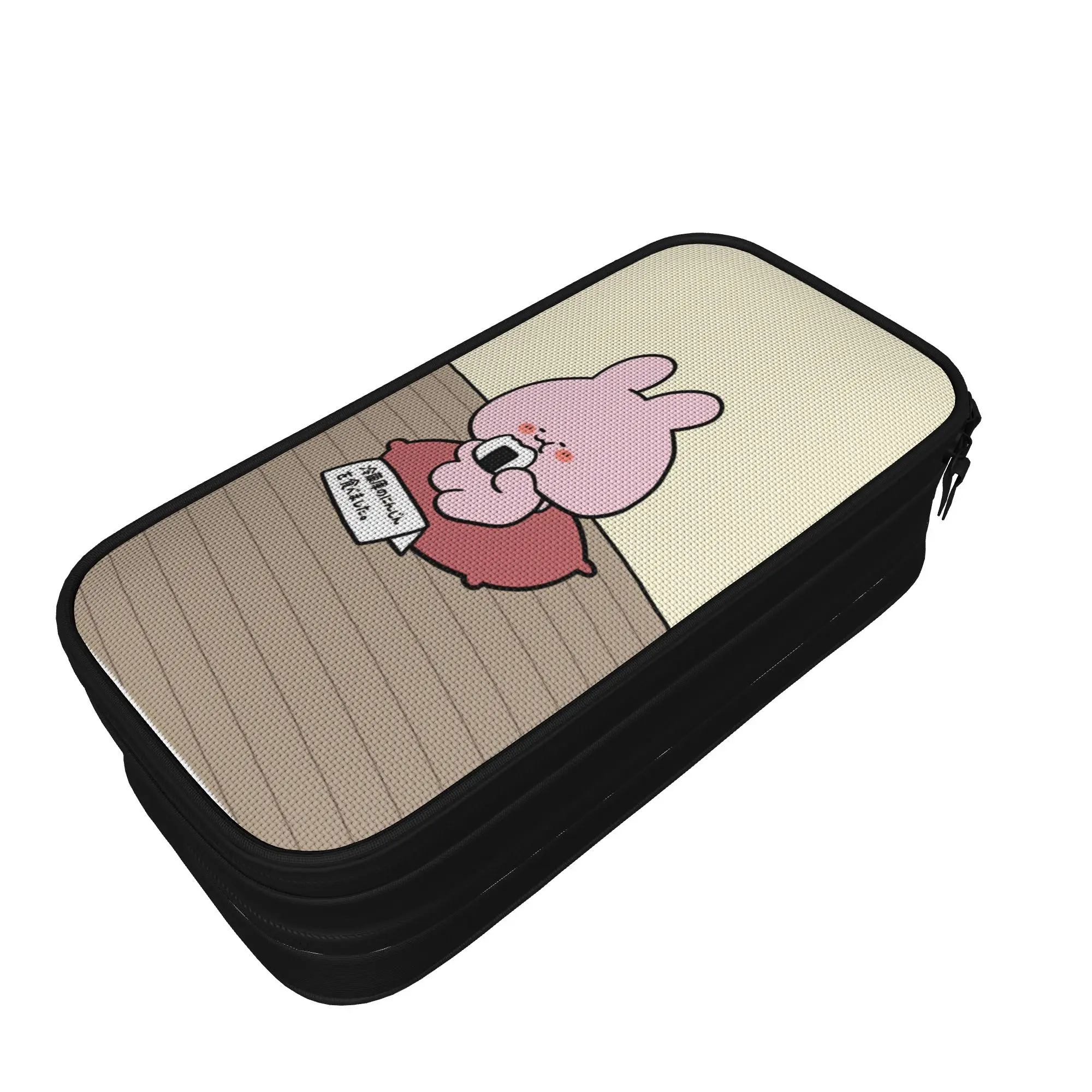 A-Asamimichans Pencil Case  School Pencil Cases Double Layer Kids Kawaii Large Capacity Pencil Pouch School Supplies