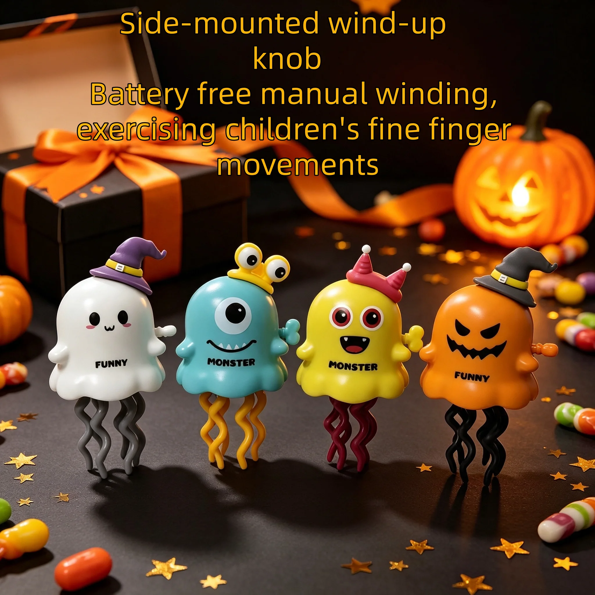 Halloween Upchain Walking Toy Children's Party Gift Collection Decompression Desktop Decoration Small Gift