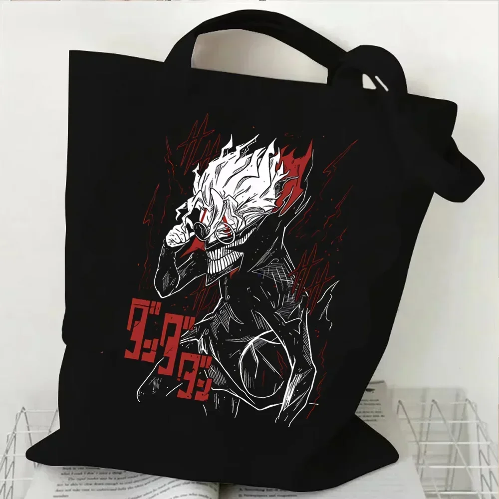 حقيبة نسائية من Dandadan Okarun مطبوعة كاجوال ذات سعة كبيرة حقائب كتف للمتسوقين من القماش حقائب يد عصرية هاراجوكو للشارع للسيدات