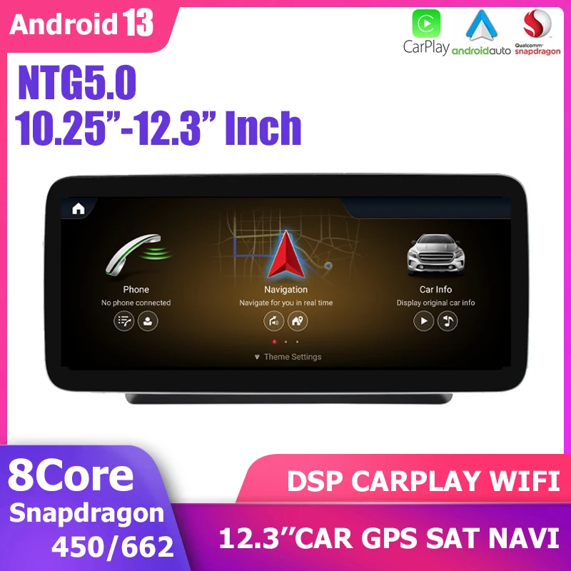 

12.3"/10.25“ Android 13 Carplay GPS Player DSP For Mercedes Benz C/GLC/V/X-Class W205 X253 W446 NTG 5.0 Snapdragon BT WIFI 4G