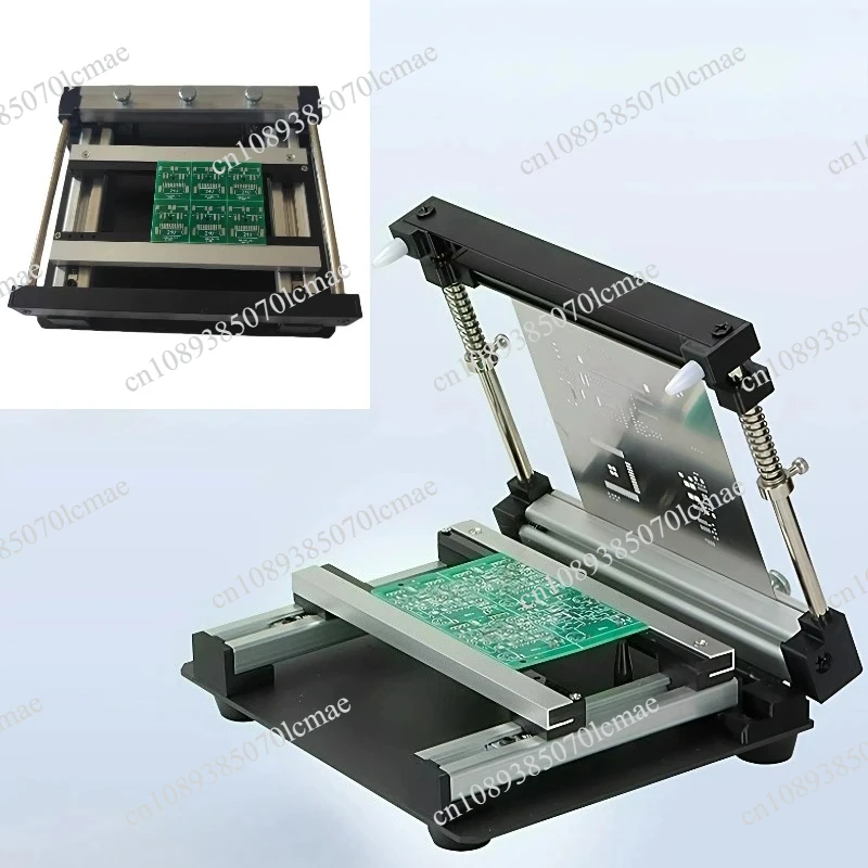 10X10cm20X20cm PCB steel mesh solder paste printing table SMT solder paste printing manual small and micro mesh printing machine