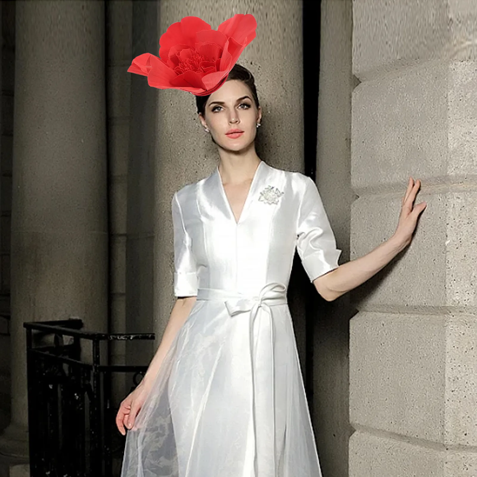 

Large Flower Fascinator Headband Oversized Floral Hair Ornament Comfortable Secure Fit Party Horse Racing Event Women Hair