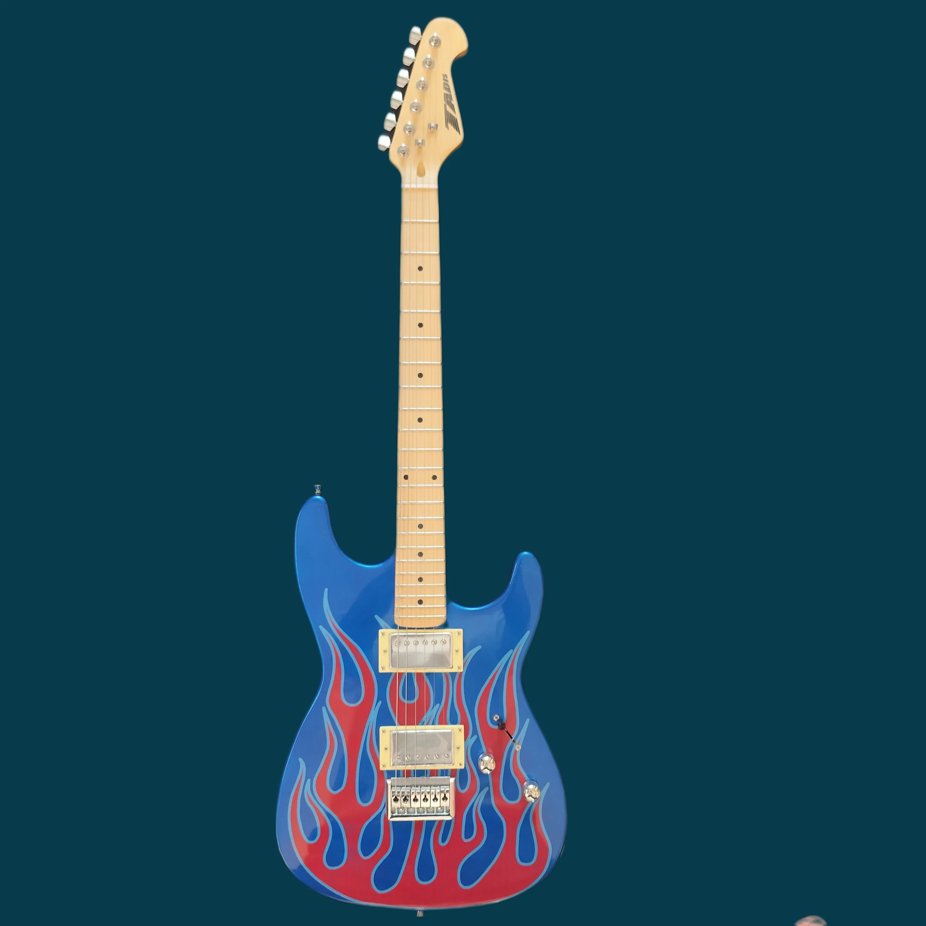 Electric Guitar with Flame Pattern Optimus Prime style ,Custom Build,special and unique,Beginner,Professional Guitarra Eléctrica