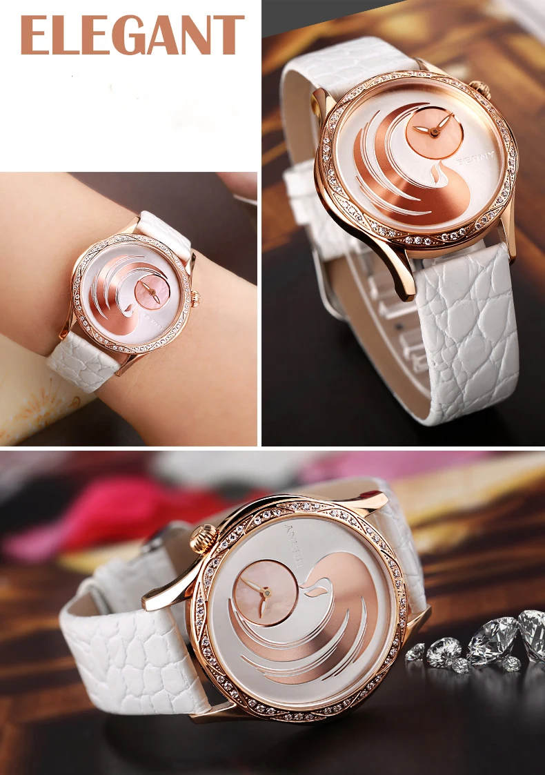 BERNY Japan Miyota Phoenix Clock Top Brand Luxury Diamond Watch Women Fashion Wristwatch Leather Strap Waterproof Watch Ladies