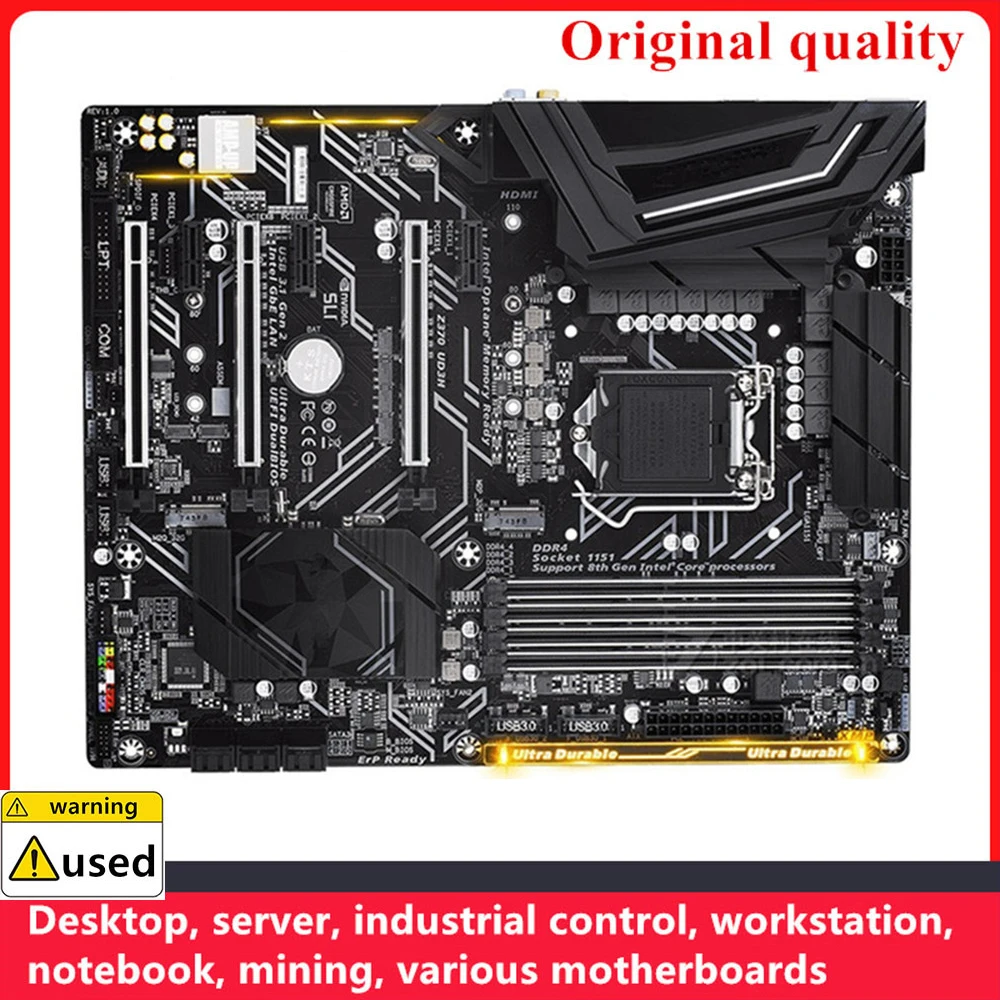 

For Z370 UD3H Motherboards LGA 1151 DDR4 64GB ATX For Intel Z370 Desktop Mainboard M.2 NVME SATA III USB3.0