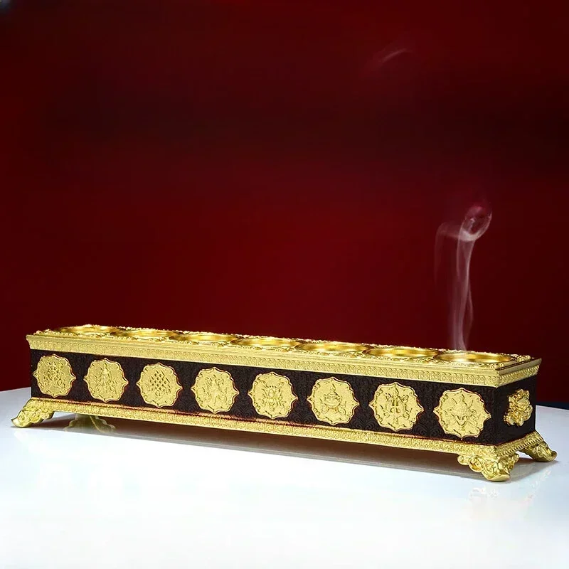 Multi Functional Butter Lamp Holder, Dual-purpose Plug-in Incense Burner, Copper Incense Burner Decoration