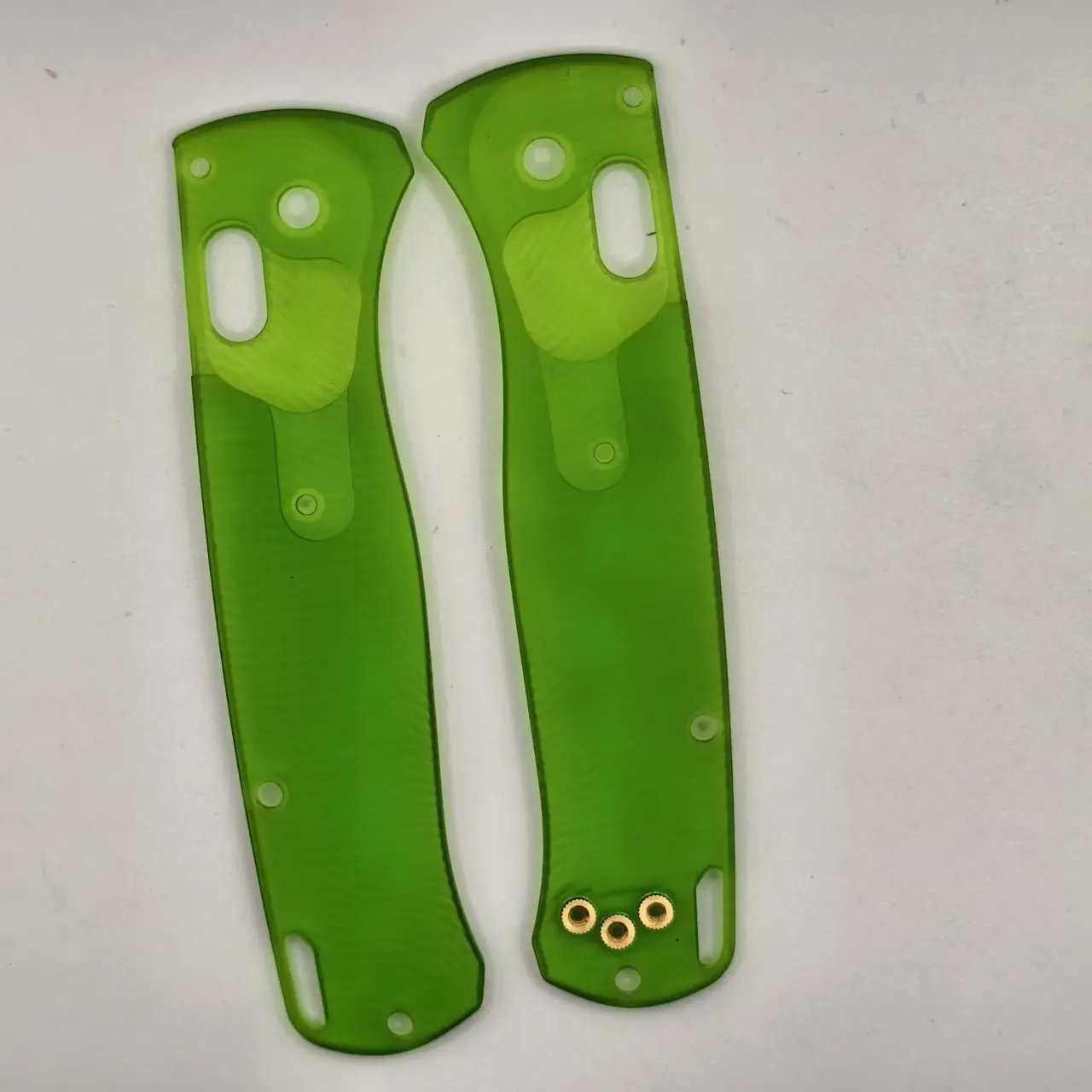 1 Pair Green Transparent Acrylic Handle Scales for Benchmade Bugout 535 Knives