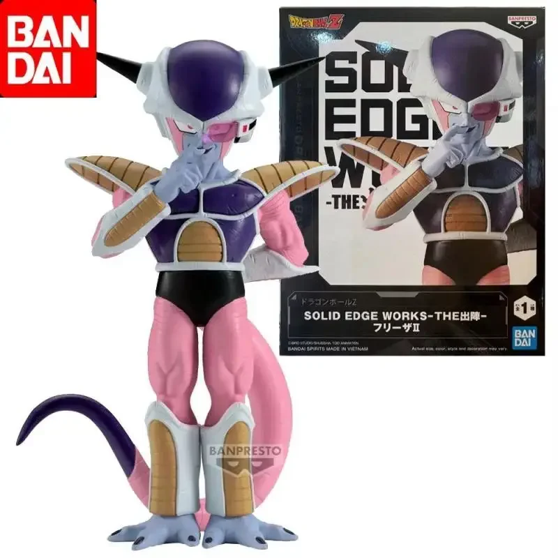 

Genuine Bandai Banpresto Dragon Ball Z Solid Edge Works The First Form Frieza Figure Anime Desktop Ornament Toy Model Gift