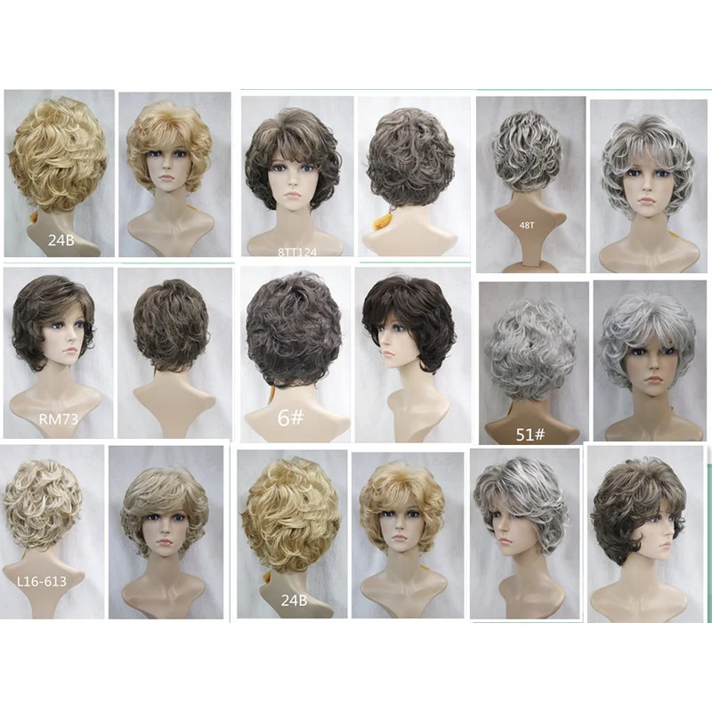 

Short Curly Women Ladies Daily Natural Hair Wig Cosplay Wigs