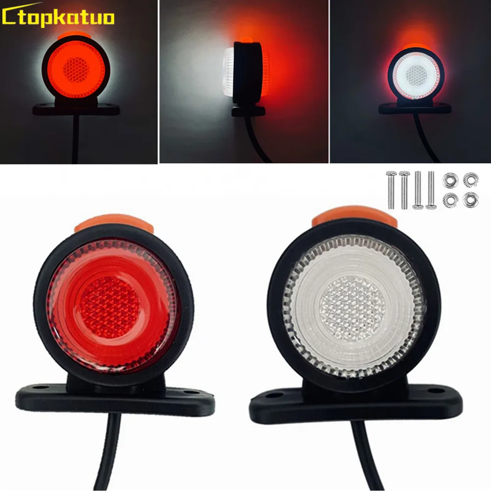 

1 Pair LED Outline Truck Side lights Car Rear Tail Lights for Trailer Tractor Bus Signal Side Marker Lamp LED Position Lamp