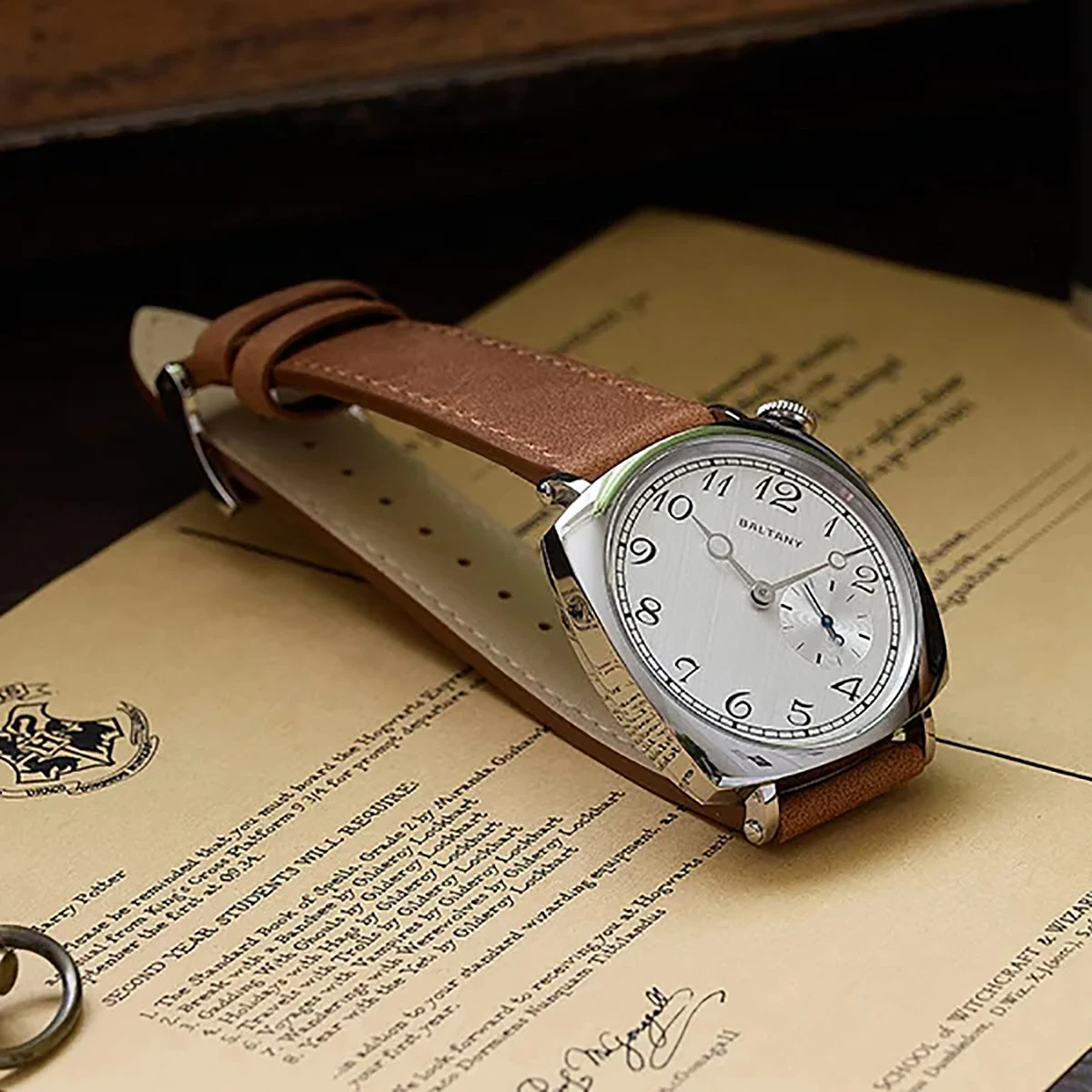 Baltany 1921 Classic 38MM Men\'s VD78 Quartz Watch Luxury Sapphire Stainless Steel Retro Leather Waterproof 5Bar Watch reloj homb