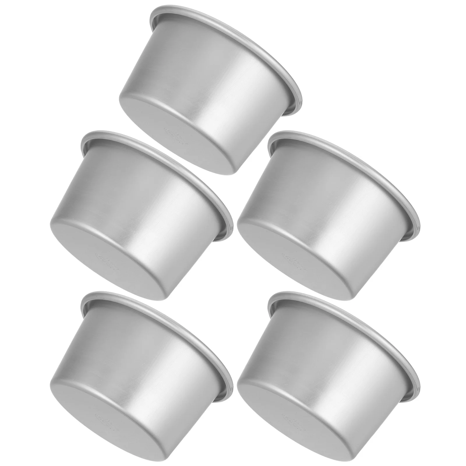 

5Pcs Aluminum Round Cake Pans Nonstick Baking Molds Tins for Cheesecake Bread Muffins Tarts Home Christmas Party Supplies