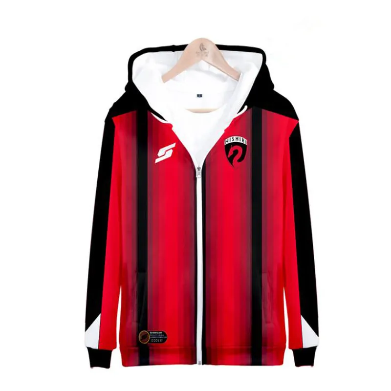 3D Print Anime Captain Tsubasa Ozora Tsubasa Kojiro Hyuga Costume Unisex Hoodie Zipper Hooded Jacket Soccer Jerseys Uniform