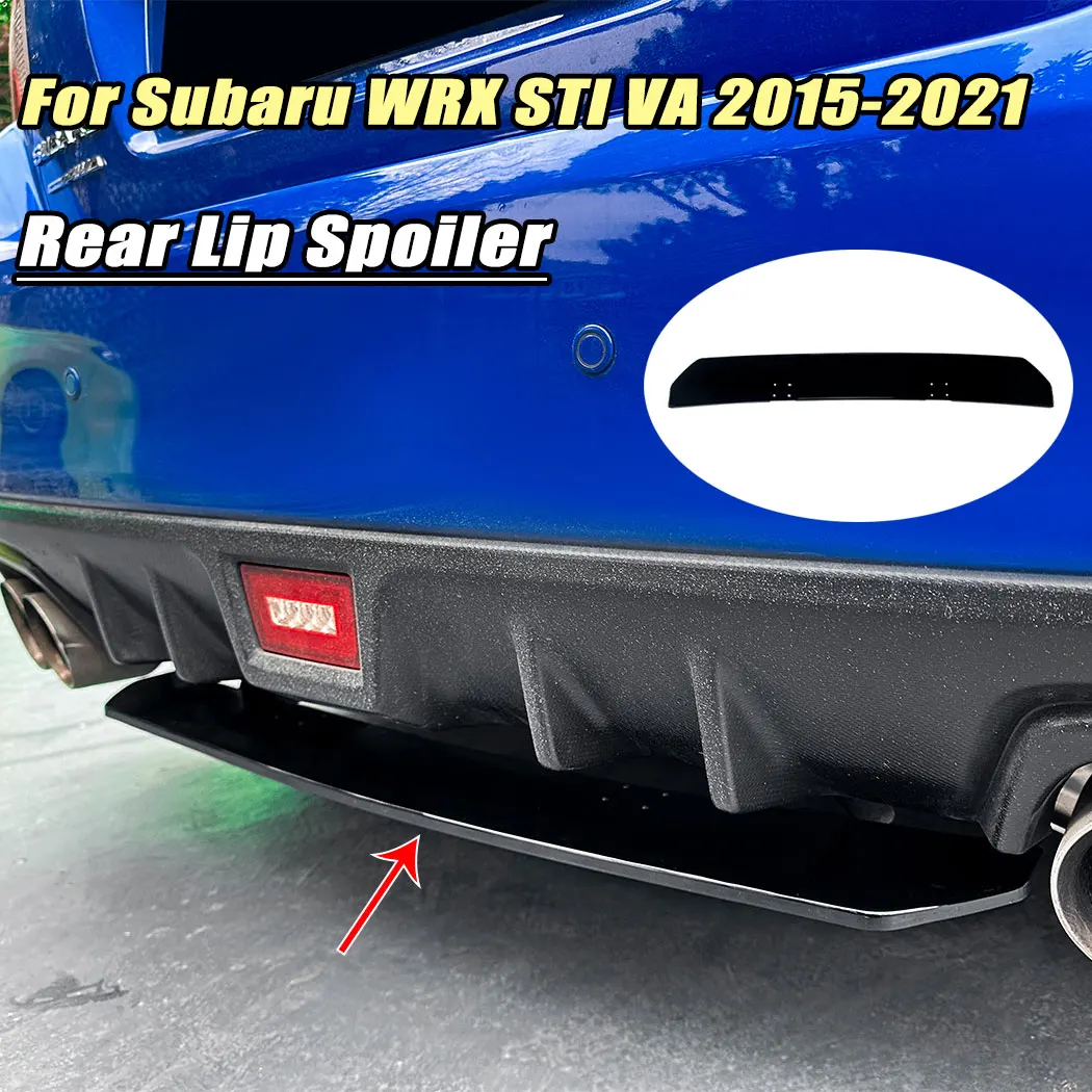 

Задний бампер, спойлер, задний сплиттер для губ, комплект для внешней защиты, украшение, модифицированный глянцевый черный для Subaru WRX STI VA 2015-2021