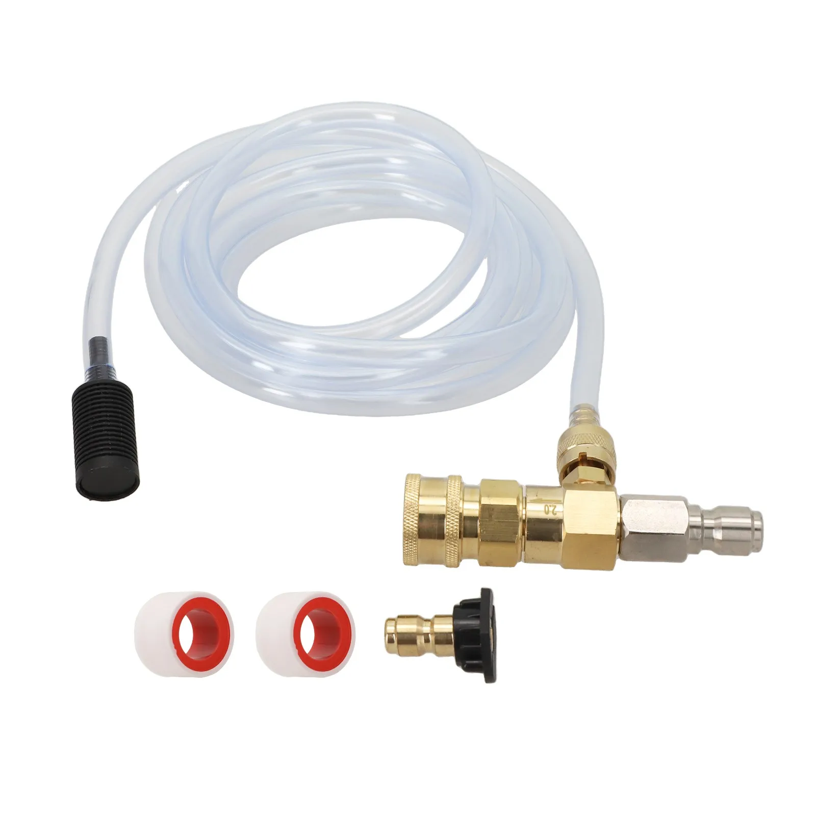 

Coupler Siphon Hose Brass Practical Pressure Washers Soap Syri Nge Stainless Steel 10-foot Tube 3/8\" 3/8\\\" 5 GPM