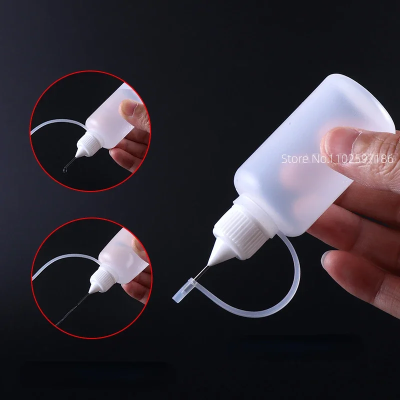 Squeezable Dropper Bottles Resuable Needle Tip Glue Applicator Plastic DIY Craft Empty Proof Cap Liquid Colorful Refillable Tool