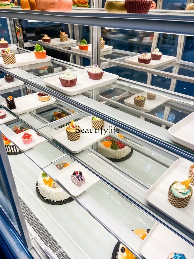 smt03 new Vertical Cake Counter Commercial Dessert Refrigerated Display Cabinet Heightened Cake Displayss 03