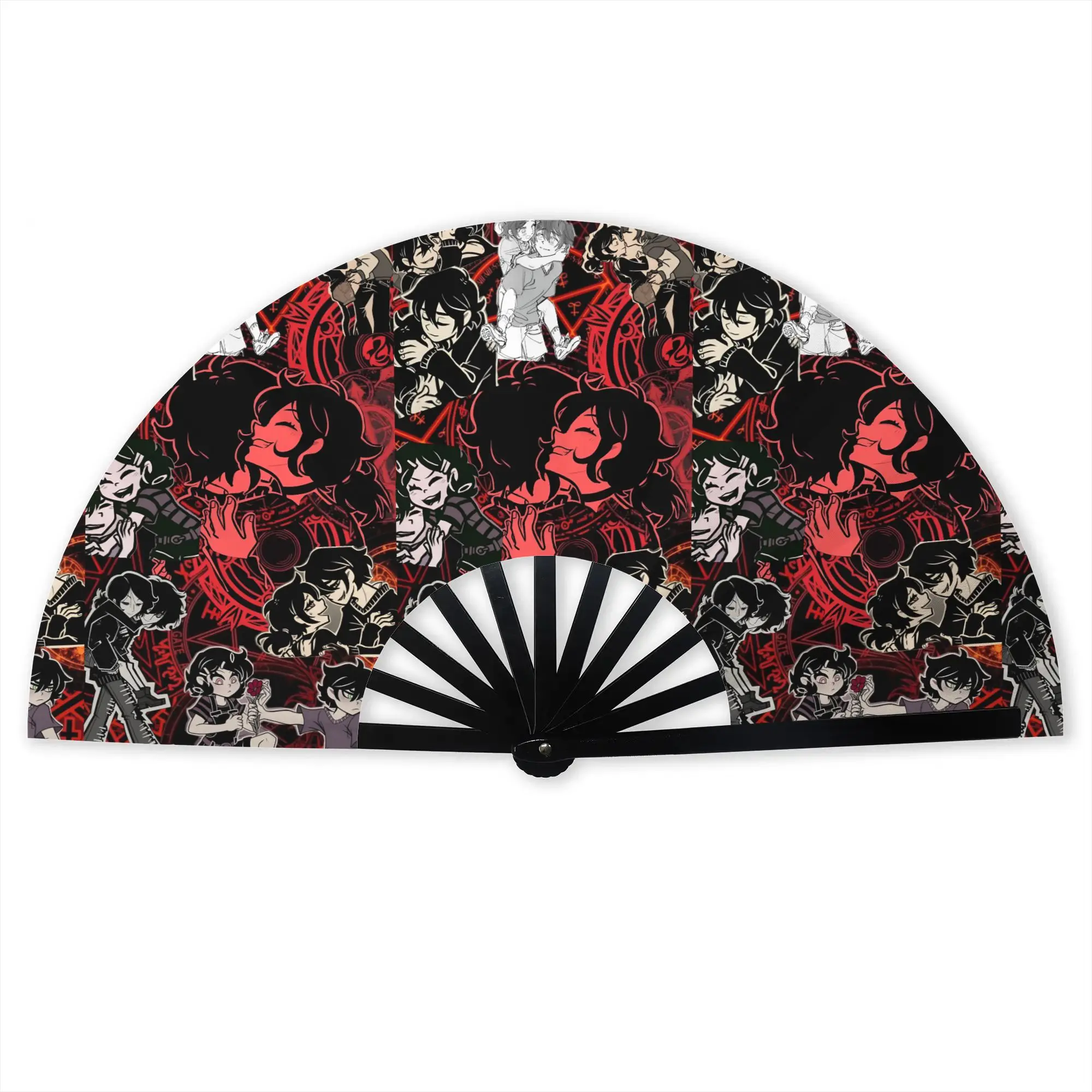 Customized Anime A-Andys L-Leyleys Love Portable Pocket Fan Outdoor Polyester Folding Fan Chinese Dance Handheld Cooling Fans