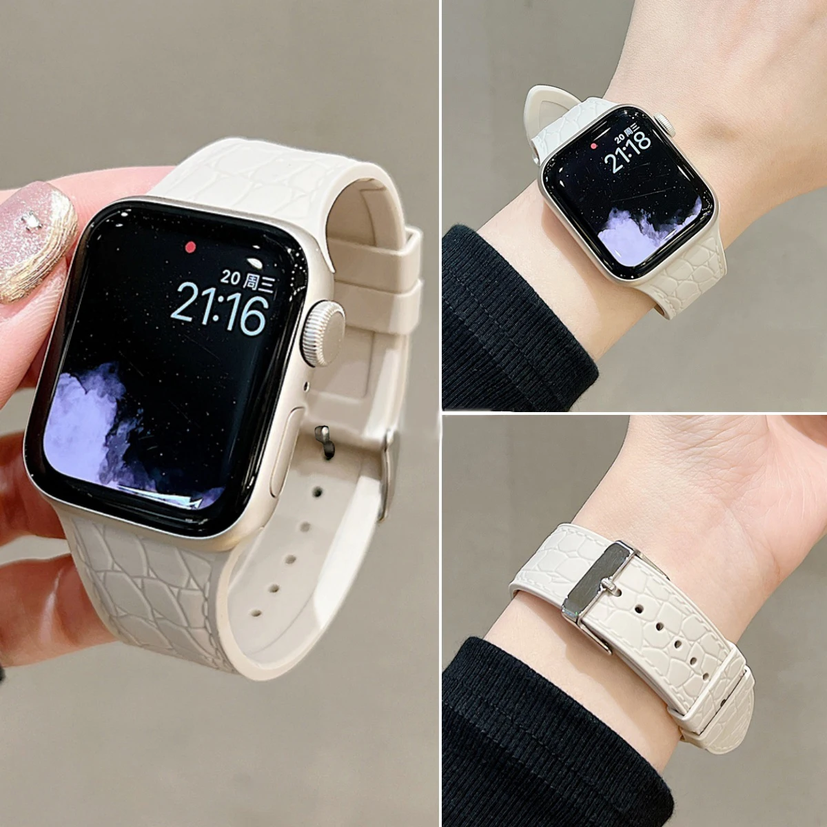 الأشرطة سيليكون ل سوار ساعة يد آبل 46 مللي متر 40 مللي متر 44 مللي متر 41 مللي متر 45 مللي متر 42 مللي متر سوار كوريا iWatch سلسلة 10 SE 9 8 7 6 5 3 الترا 2 49 مللي متر