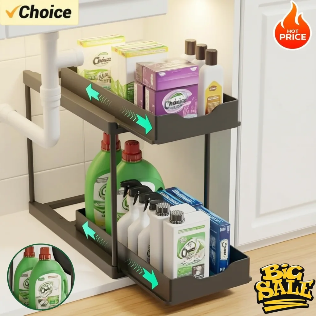 2-Tier Pull-Out Under-Sink Organizer product image