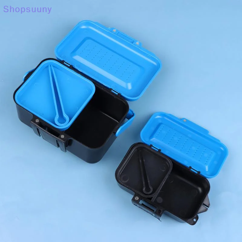 [SU]Portable Fishing Lure Box Case Live Lure Bait Hook Earthworm Carrying Case Waist Fishing Tackle Box Outdoor Fishing Lure Box