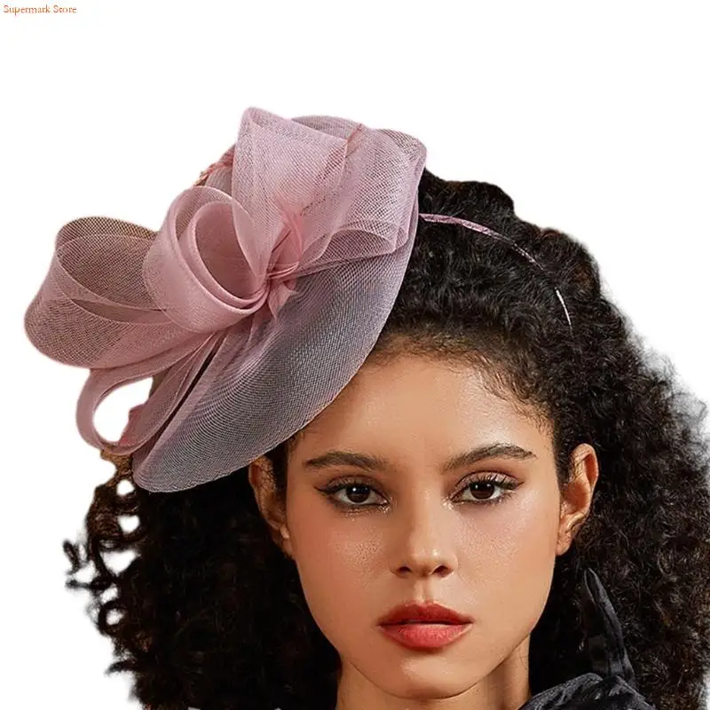 Q5WE Women Medieval Yarn Headband Punk Carnivals Bride Banquet Hairband