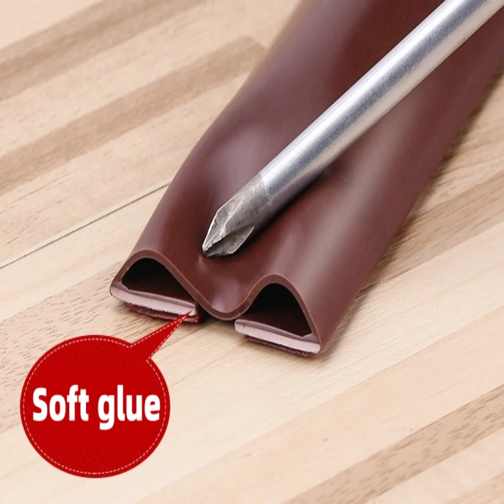 1Pcs Silicone Door Sealing Strip Self-adhesive Under Door gap Protector Wind Prevention Noise Reduction Household Accessories