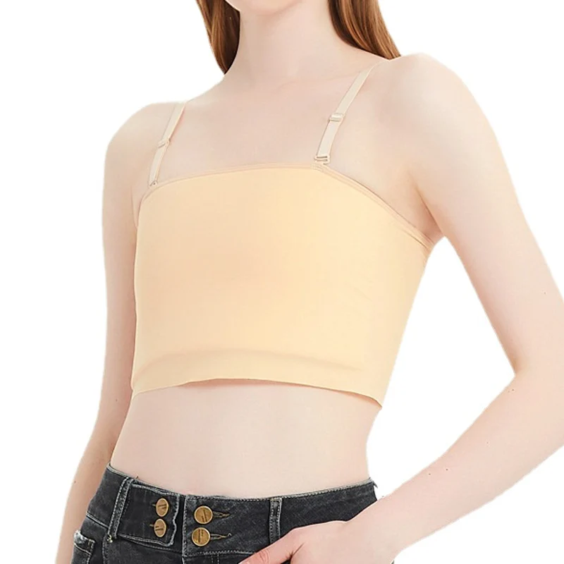 

HaleyChan Strapless Chest Binder Underwear for Women's Tomboy Trans Lesbian Transgender FTM Crop Top Women Tube Tops Crop Top