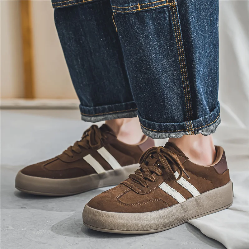 New Vintage Original Men Sneakers 2024 Classic Brown Men\'s Skateboard Shoes Comfortable Suede Platform Sneakers Men Skate Shoes