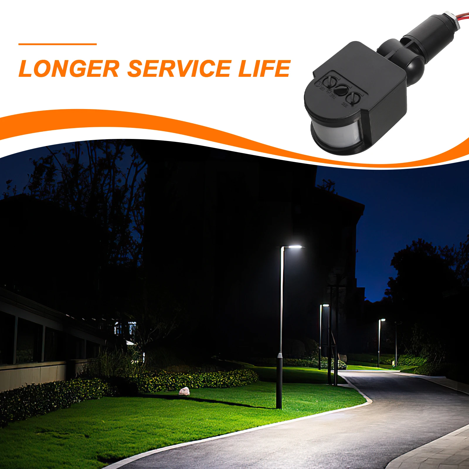 

Infrared Switch 12V Led Security Light Timer LED Motion Sensor Security Light AC110V 260V Outdoor Black Electrical