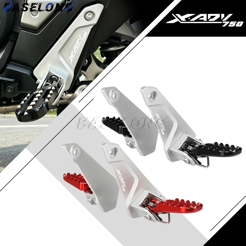 

Motorcycle Accessories Rear Pedal Foot Stand Folding Footrests Passenger Footpegs For HONDA XADV X-ADV 750 XADV750 X-ADV750 2026