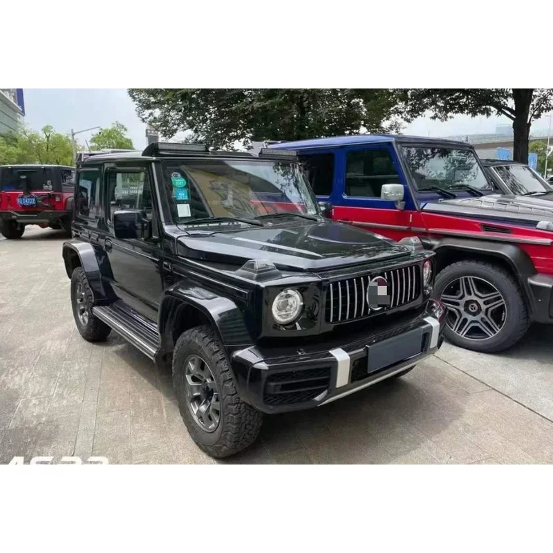 طقم هيكل عالي الجودة لجيمي 19-22 ترقية G63 المصد الأمامي المصد الخلفي مصبغة هود المصدات Peect صالح مجموعات الجسم #3