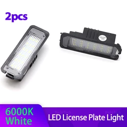 2x Number License Plate Light Lamp No Error LED 12V 6500k for VW Passat B6 CC Eos Golf 4 5 6 7 MK7 Polo Superb Seat Leon Altea