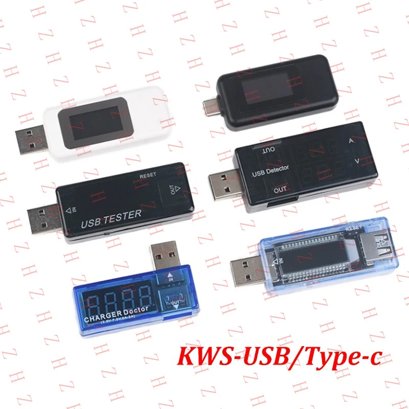 U+ Keweisi KWS-V10,V20 Probador USB, medidor de voltaje, corriente, potencia, energía y capacidad【Pedido mínimo: 10 piezas】