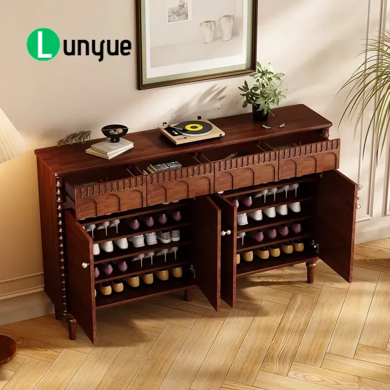 Modern Wooden Shoe Cabinet KD Design Eco Friendly Storage Furniture for Entrance Hallway High Quality Space Saving Organizer