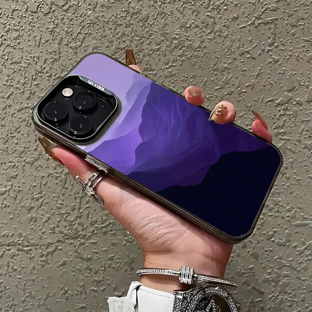 

Purple Series phone case for iPhone 16 15 14 13 12 11 Pro/ Max/Plus shock-proof rear cover anti-fingerprint