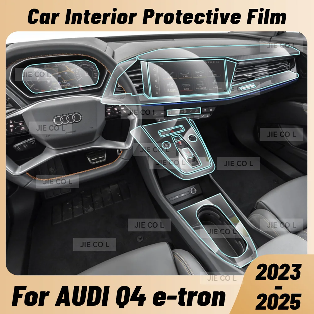 

Anti-scratch Car Interior Center Console Media Dashboard Navigation TPU Protector Film For AUDI Q4 e-tron 2023 2024 2025 Sticker