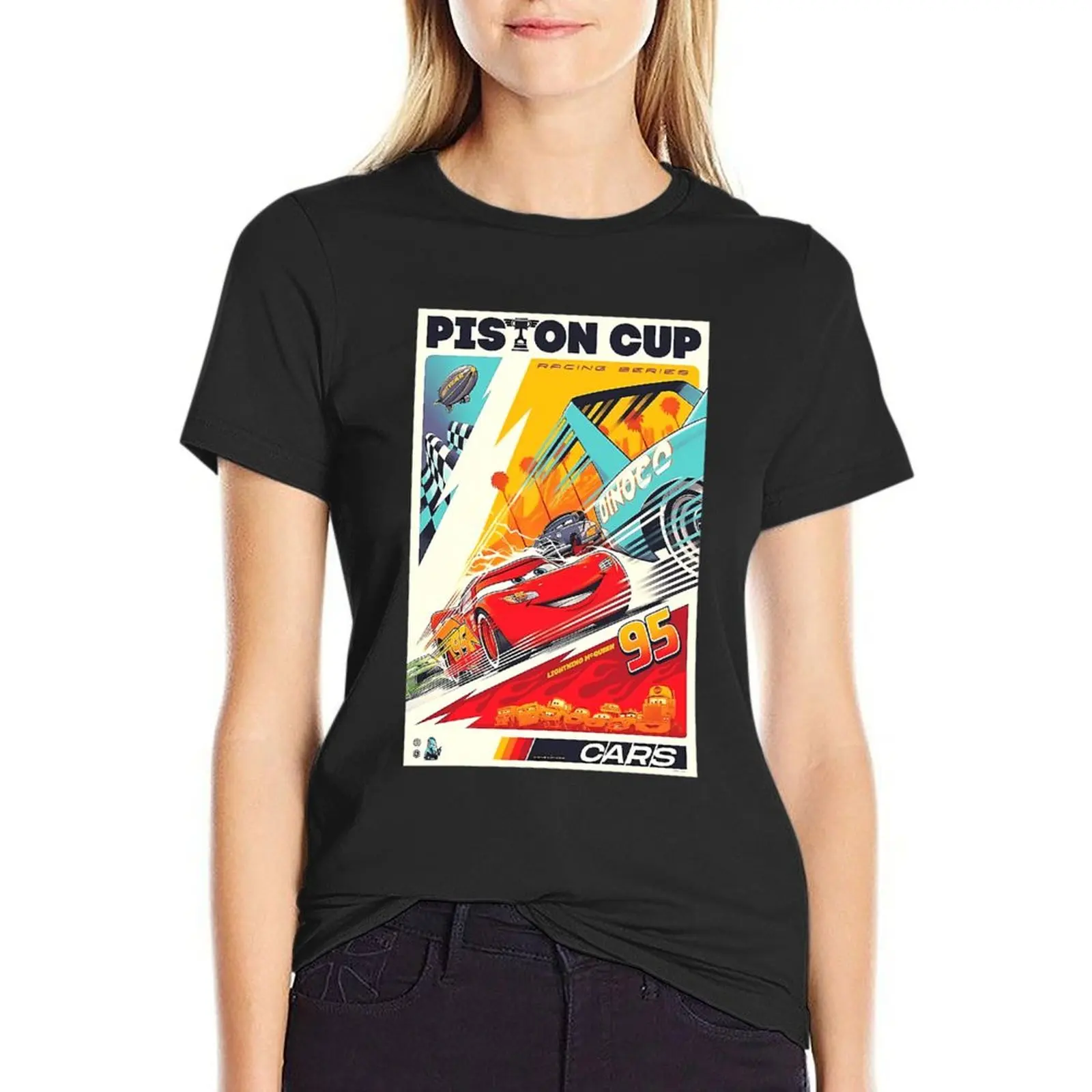 Piston Cup \t T-Shirt plus size tops blanks workout shirts for Women loose fit